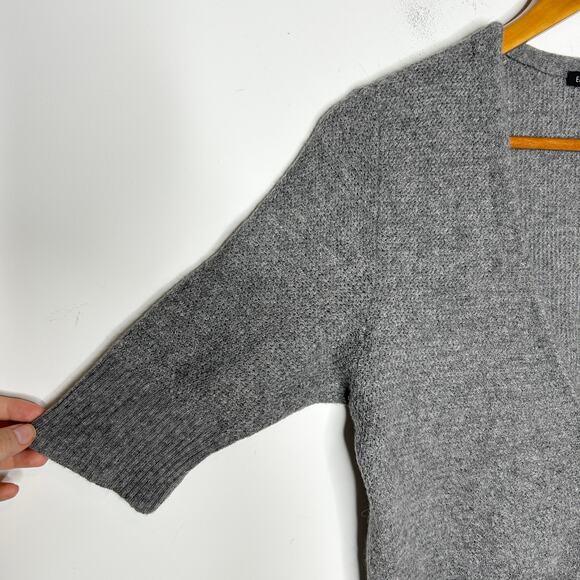 EILEEN FISHER Wool Cashmere Angora Knit Cardigan Womens Size Large Sweater Cozy - Picture 2 of 6